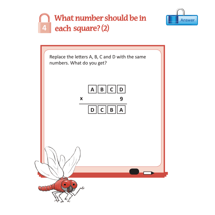 What number should be in each square? (2)